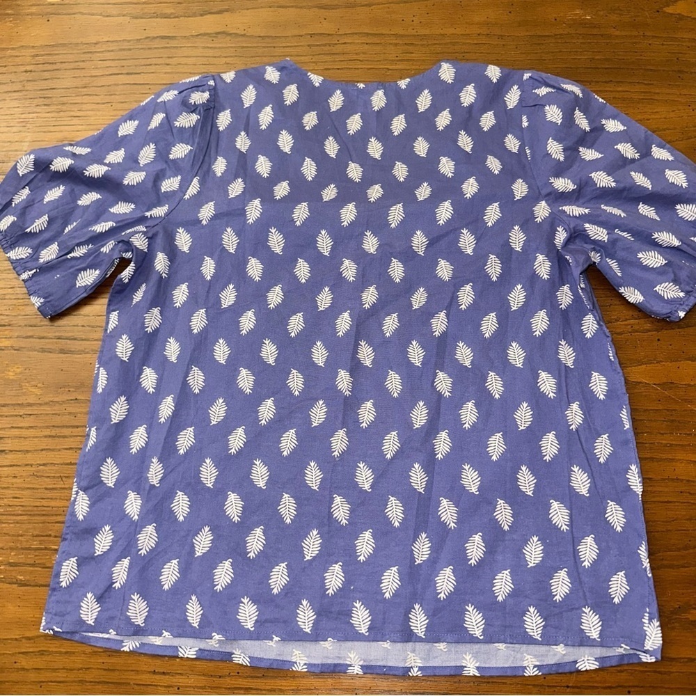 J.crew factory v-neck cotton top M - Picture 5 of 6